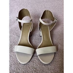 14th & UNION Women’s Blush Pink Leather Peep Toe Heels Size 8 M